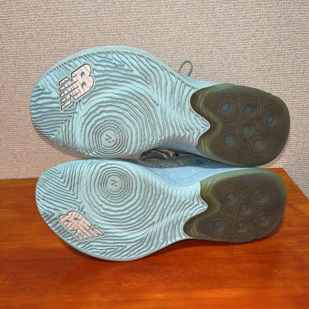 ニューバランス バスケットシューズ 25.5cm ミントブルー