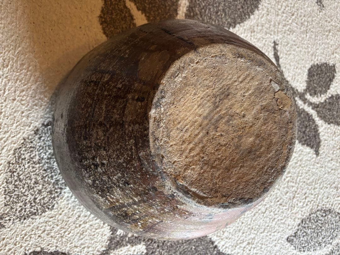 丹波焼　赤土部灰釉甕　大壺 時代物 骨董品アンティーク