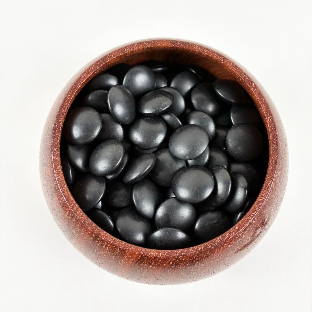 碁石 34号 蛤 那智黒 碁笥 特大 セット 天然素材 厚手