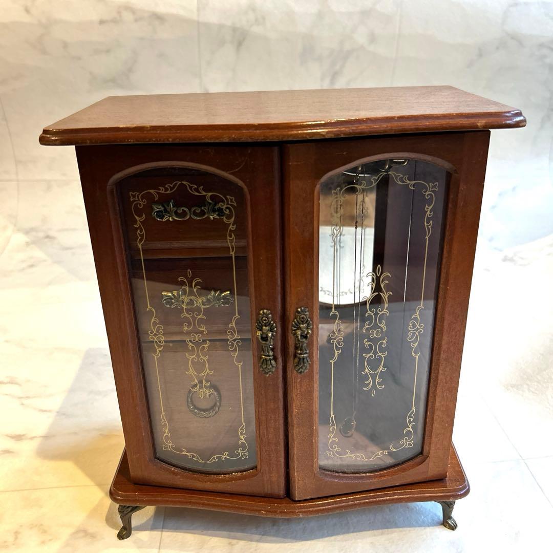 希少 TOYO 木製オルゴール付きジュエリーボックス日本製・1970〜80年代