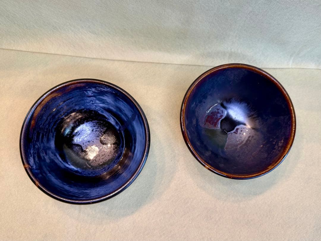 り*ー様 新品・未使用 花笠ブラック 幸陶器 ４寸２個セット