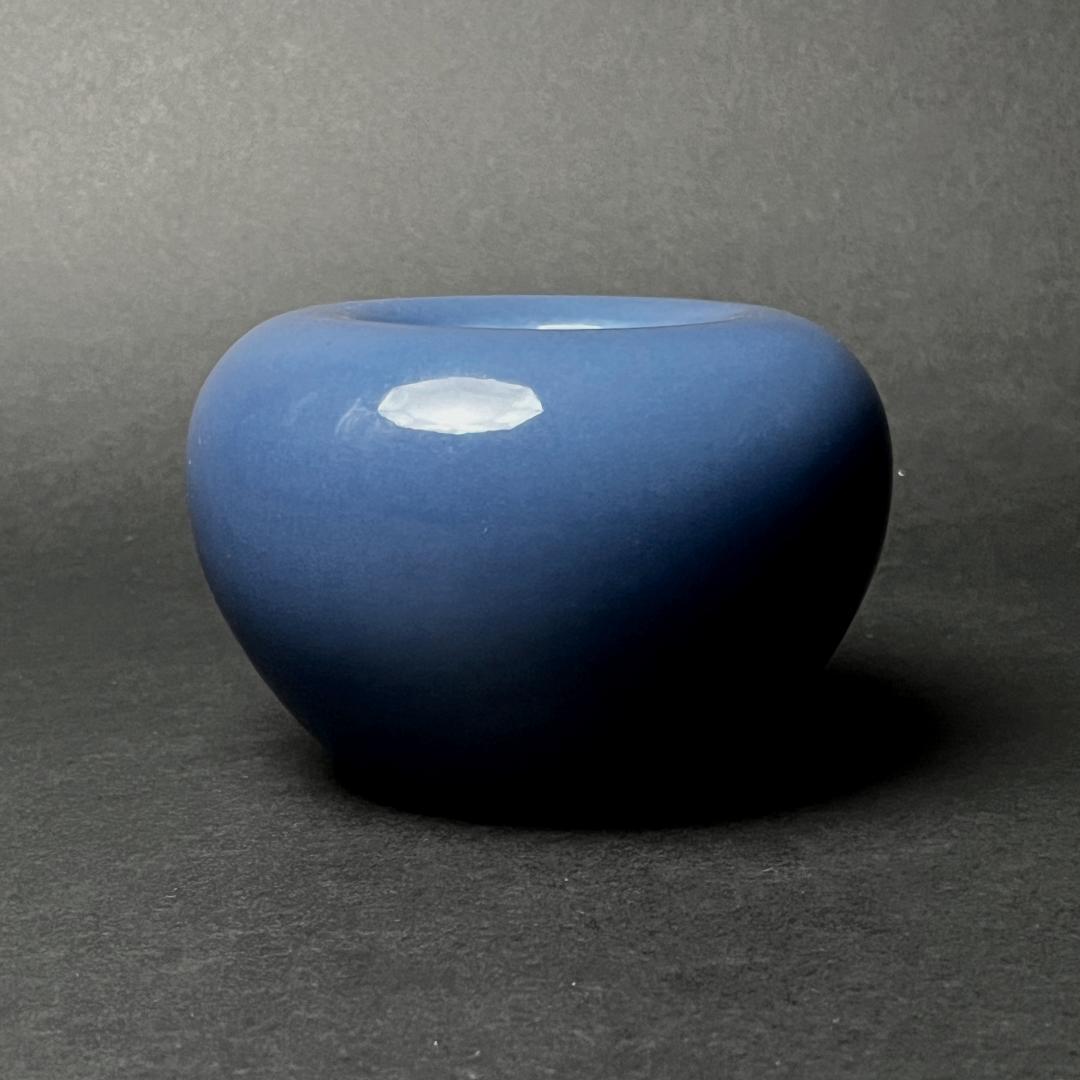 唐物 天藍釉水洗 大清康煕年製 款 中国美術 古玩 SN45