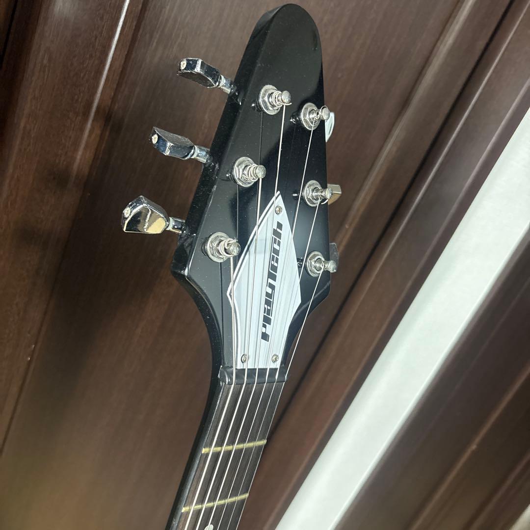 フライングV【PlayTech】エレキギター　BLACK