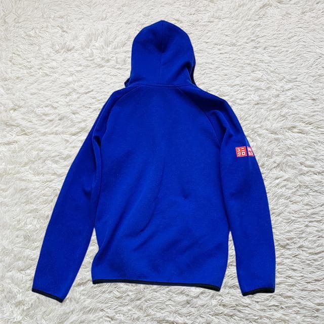 美中古✨️UNIQLO ユニクロ 錦織圭モデル パーカー ブルー XLサイズ