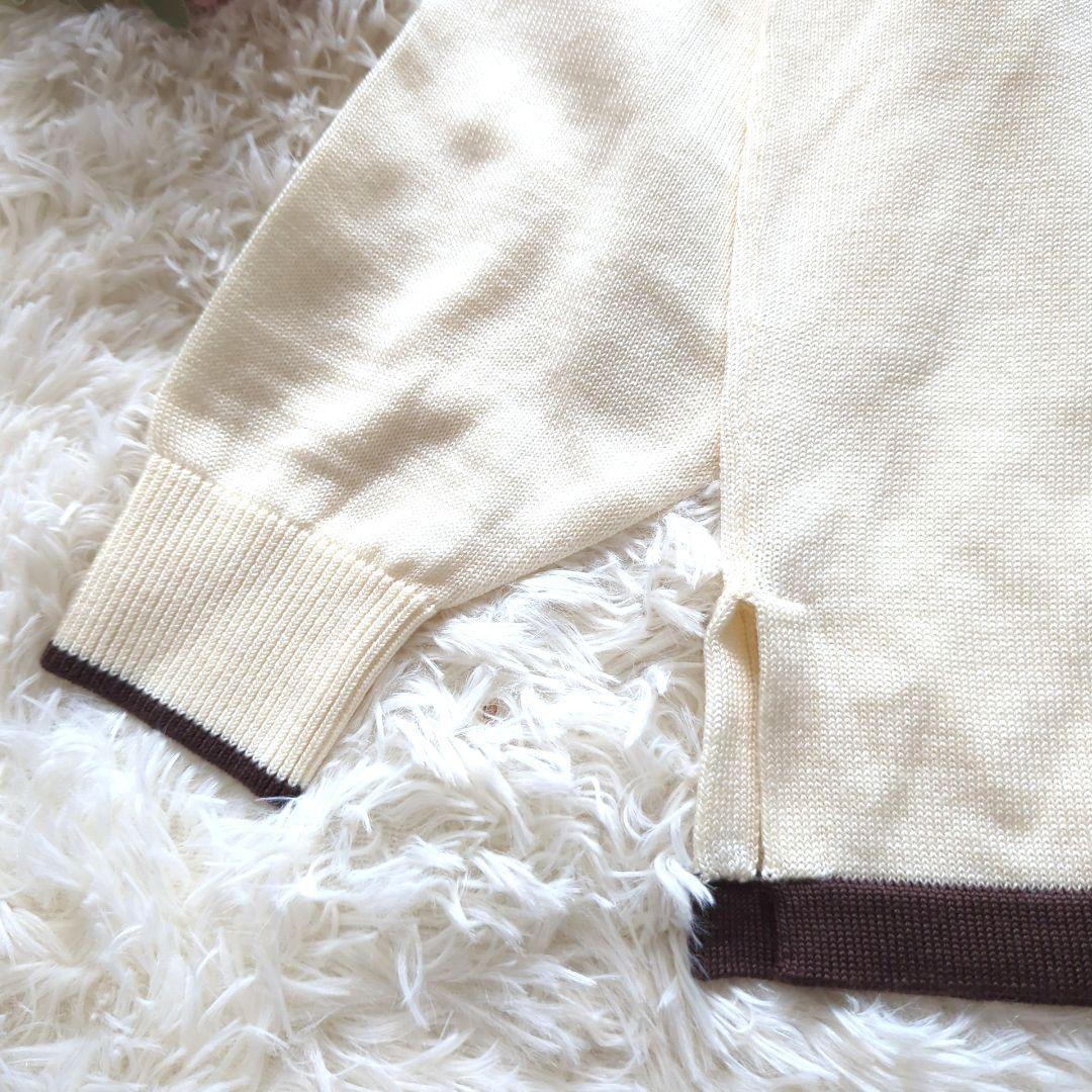 新品☆マンシングウェア　ゴルフ　ニット　24000円　襟が外せる　キリン刺繍　L