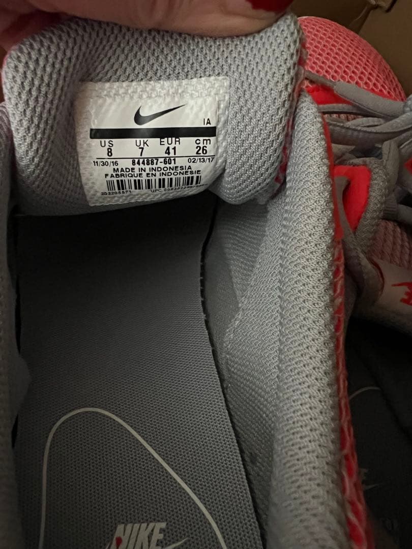 Nike メンズ シューズ US8 ピンク/グレー