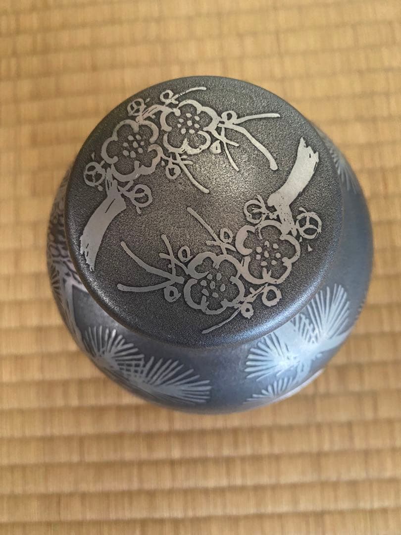 錫製　茶壺　錫半　上錫