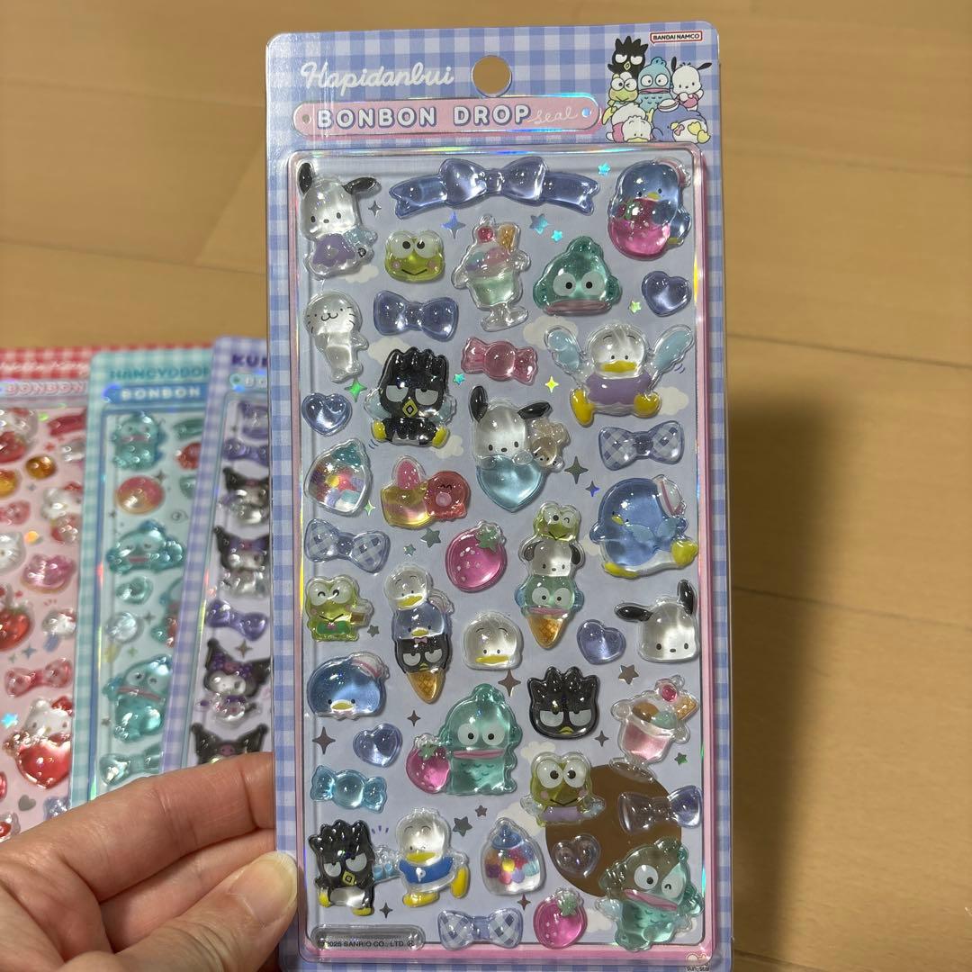 新品　ボンボンドロップシール　サンリオ　はぴだんぶい　まとめ売り　5種