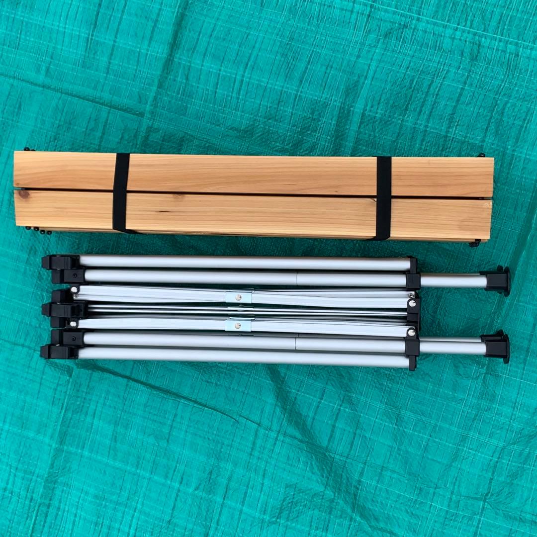 コールマン　ナチュラルウッドロールテーブル　110センチ