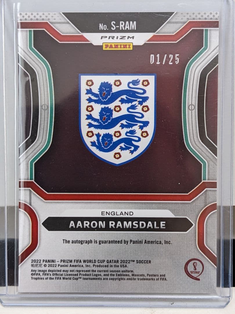 アーロン・ラムズデール PANINI PRIZM 自筆 25シリ