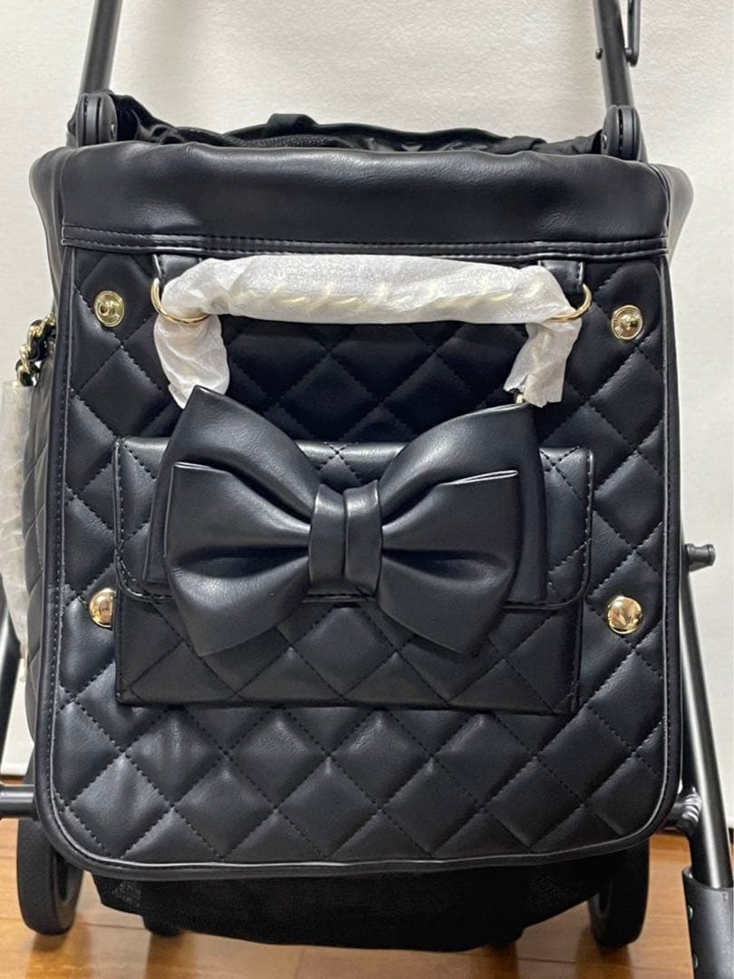 ブラックキルティングペットカート WANRIDE 美品