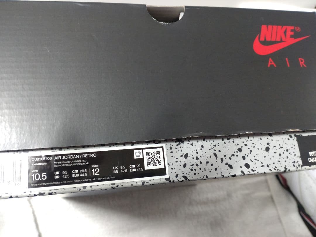 ナイキ　エア　ジョーダン７　カーディナル　2022モデル　美品