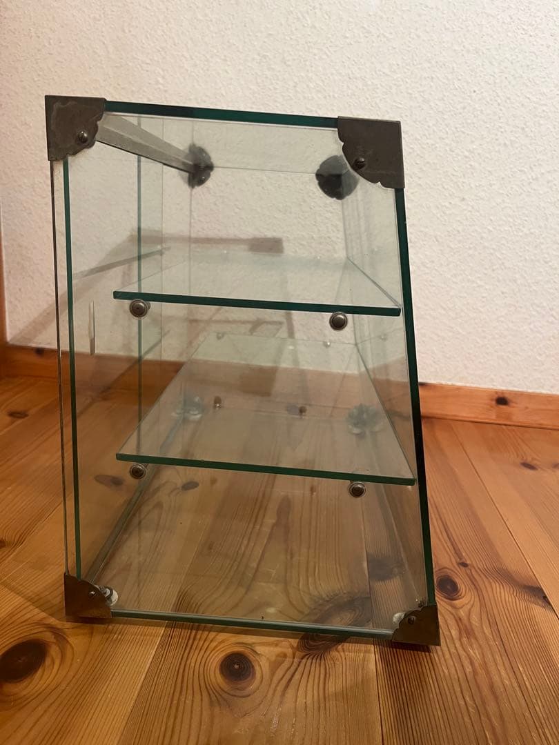 seven 昭和レトロ ガラスケース ショーケース 正面斜めガラス