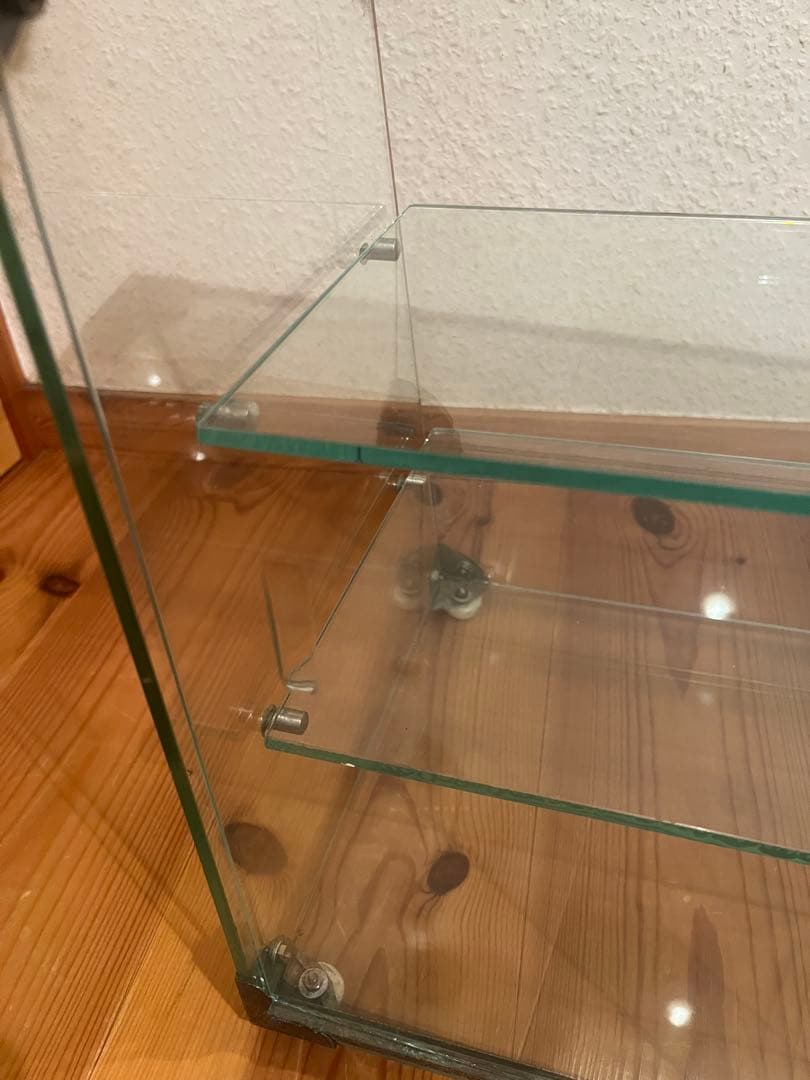 seven 昭和レトロ ガラスケース ショーケース 正面斜めガラス