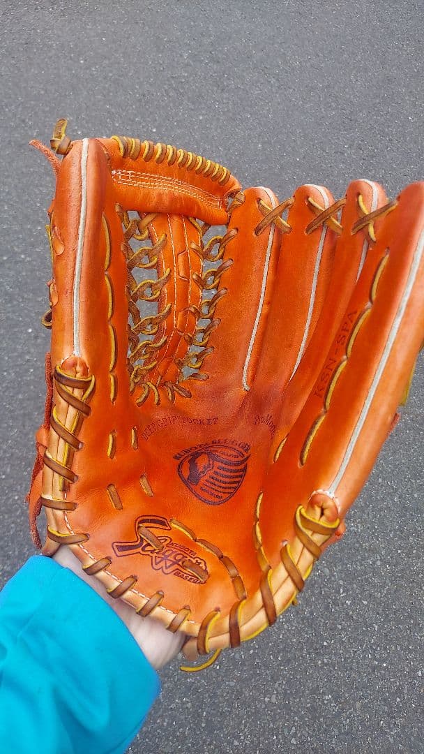 ポ*ロ様 久保田スラッガー　軟式グローブ 　外野用　オレンジ