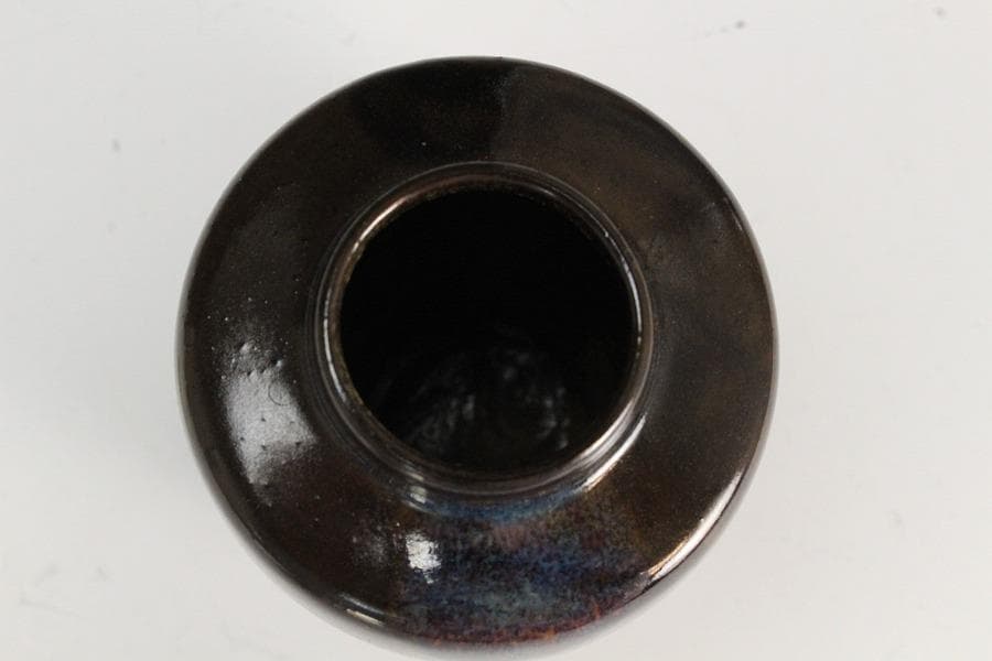 【肩衝茶入】茶道具 仕覆 御稽古物 濃茶点前 濃茶器 膳所焼