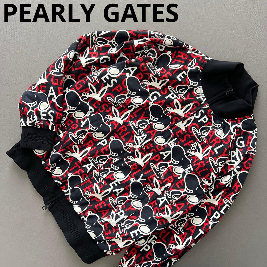 PEARLY GATES パーリーゲイツ　スヌーピー 総柄　ナイロンジャケット