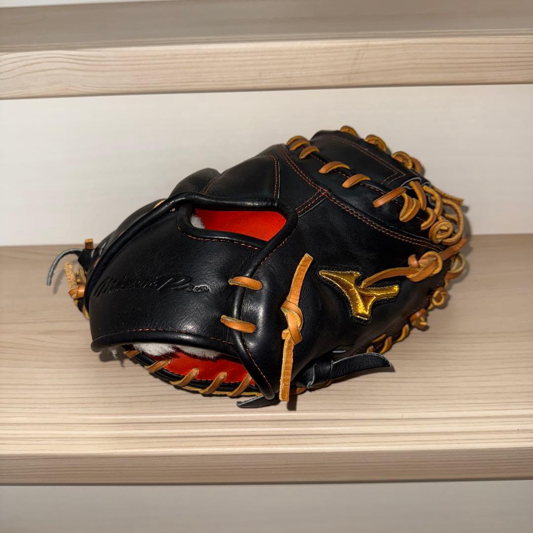 ★15日限定値下げ【ミズノプロ】一般軟式キャッチャーミット號 M-R型グラブ袋付