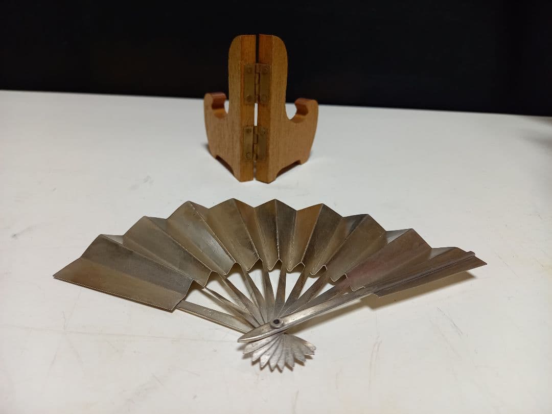 純銀製　松竹梅　扇子　扇　飾り