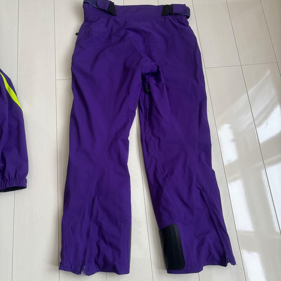 【訳あり】 ミズノ メンズスキーウェア 上下セット パープル 紫