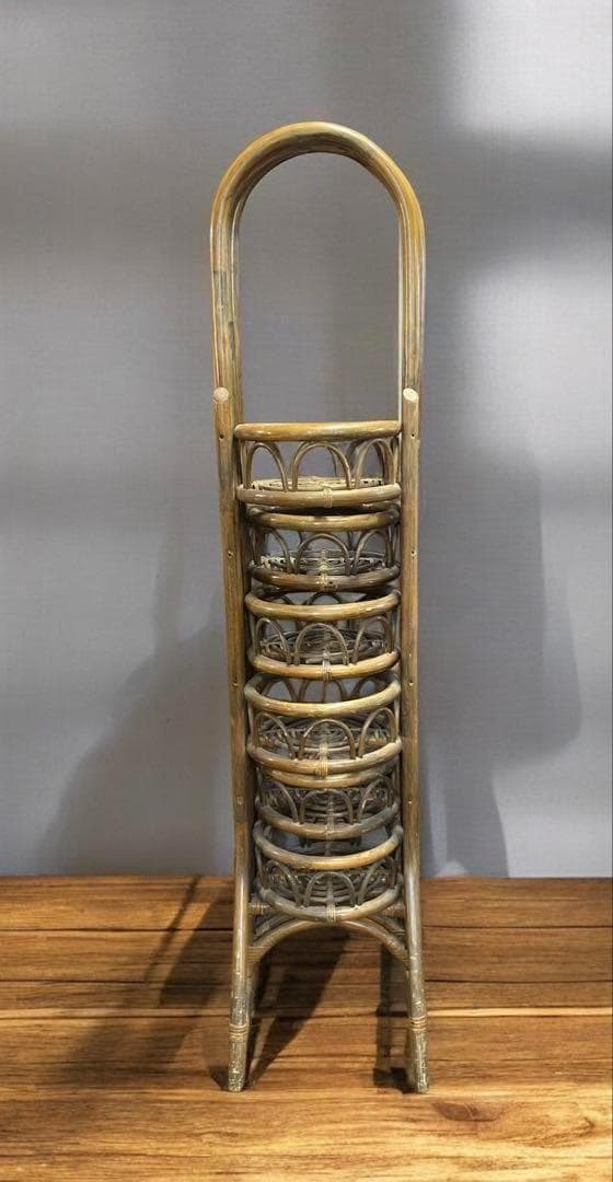 アンティーク★ラタンのプランター　パーテーションとしても