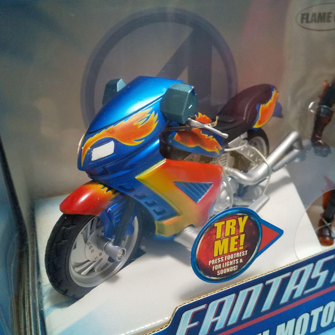 未開封☆ファンタスティックフォー ヒューマントーチモーターサイクル/ トイビズ