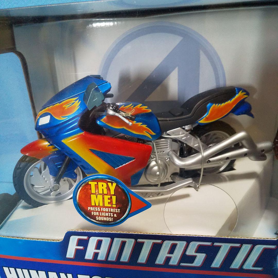 未開封☆ファンタスティックフォー ヒューマントーチモーターサイクル/ トイビズ