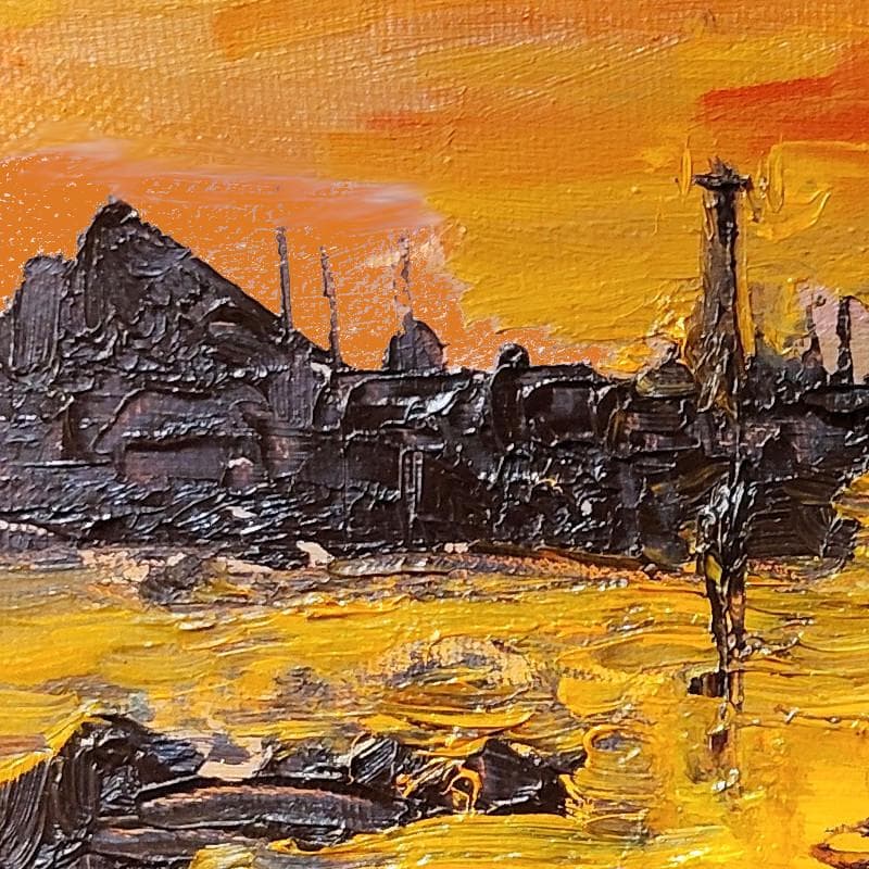 ☆ 高橋益之 ☆「 本泊港　( 利尻）」油絵 F３号サイズ 　新品！