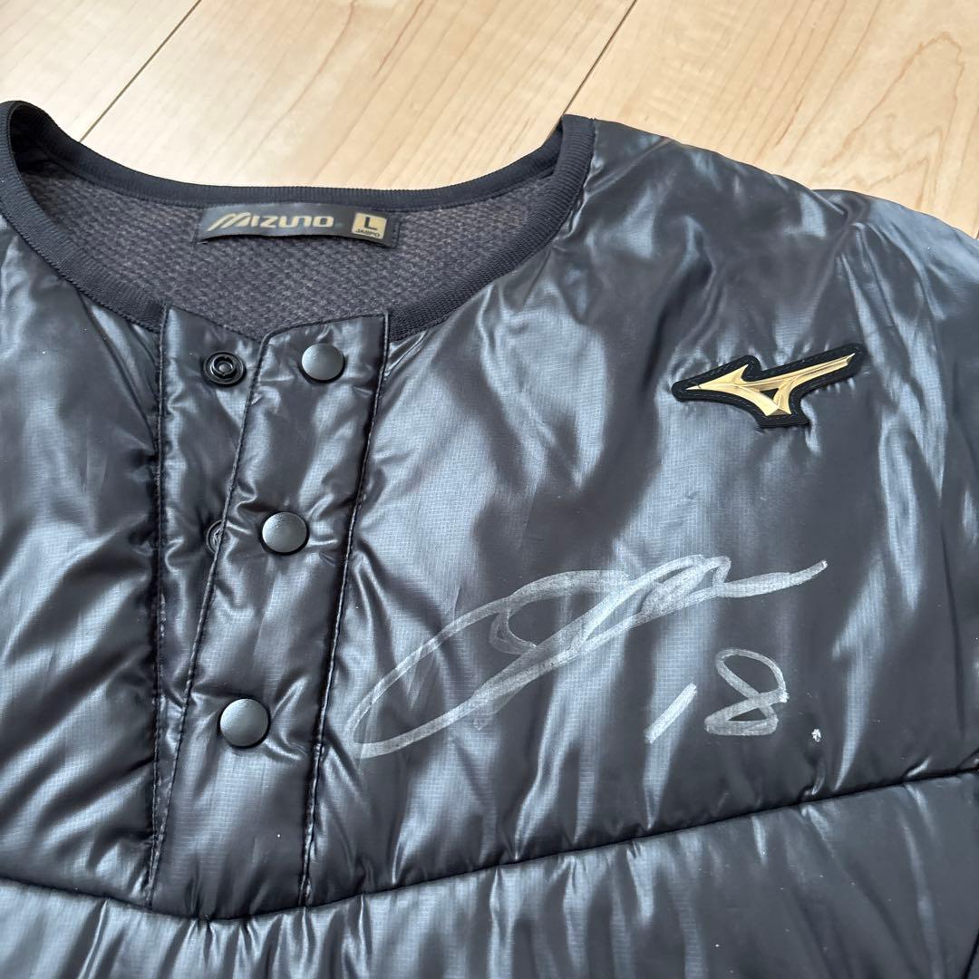 ミズノプロ Lサイズ 前田健太　直筆サイン入りジャケット 黒