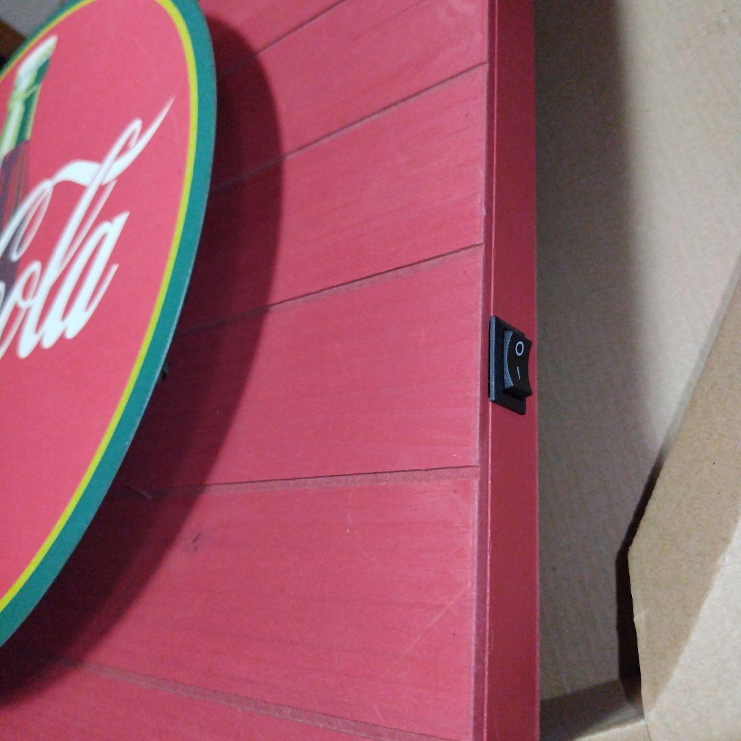 Ｓ★商品Ｎｏ.３７３１★Ｃｏｃａ―Ｃｏｌａグッズ★ネオンライト木製カレンダー新品