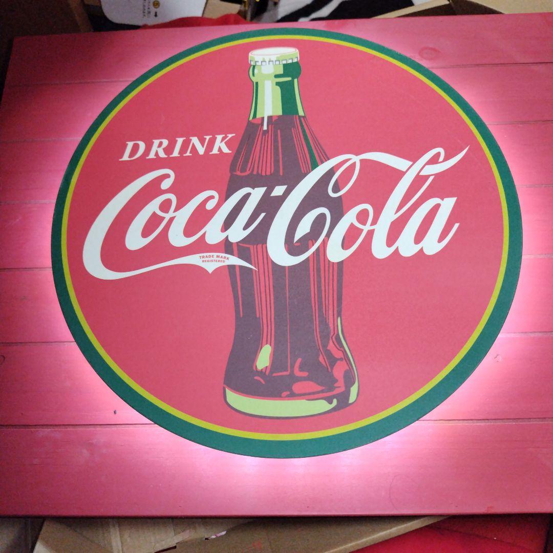 Ｓ★商品Ｎｏ.３７３１★Ｃｏｃａ―Ｃｏｌａグッズ★ネオンライト木製カレンダー新品