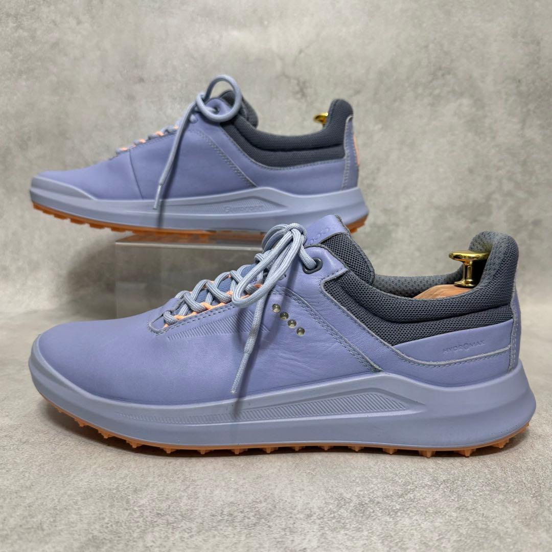 【新品】ECCO GOLF ラベンダー ゴルフシューズ スパイク 24.5cm
