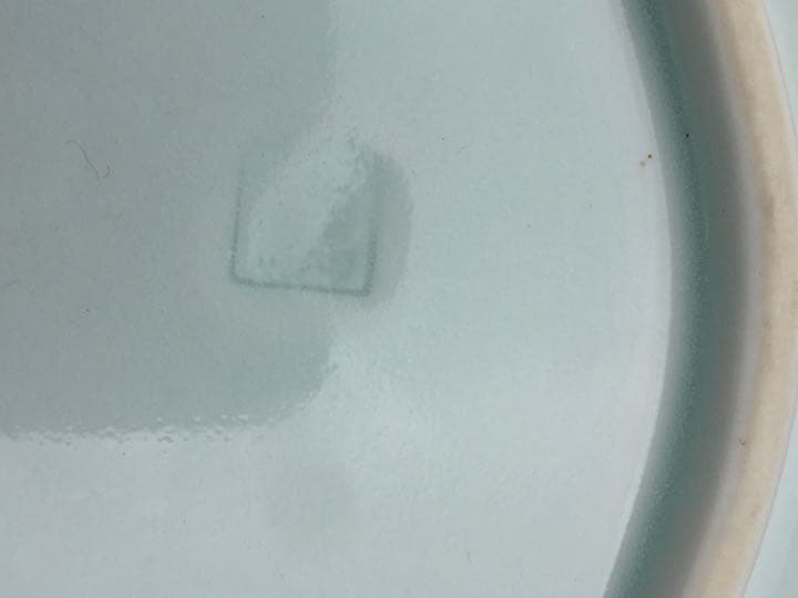 江戸末期 柿右衛門 染付鶴亀寿皿 木箱付き