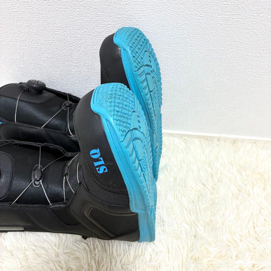 【美品】SLQ BOA スノーボードブーツ 黒×青 メンズ27.0/27.5