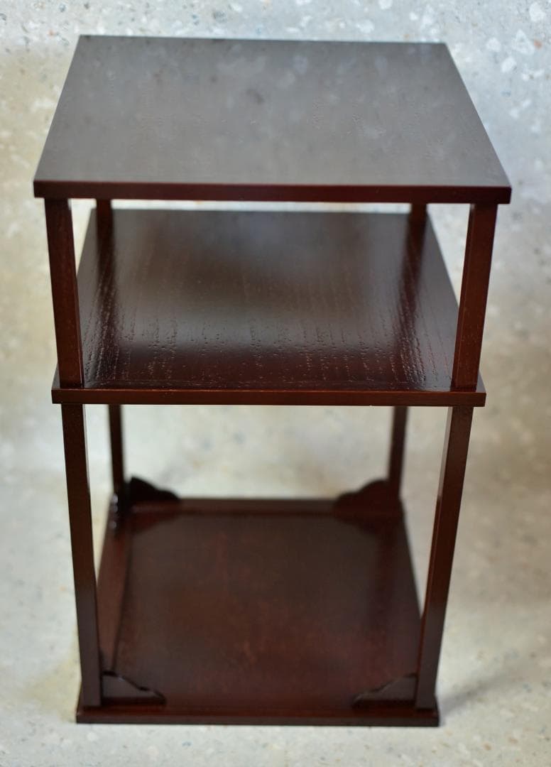 留二重棚【極上品】吸江斎好写　飾り棚　組立式　お茶道具/共箱