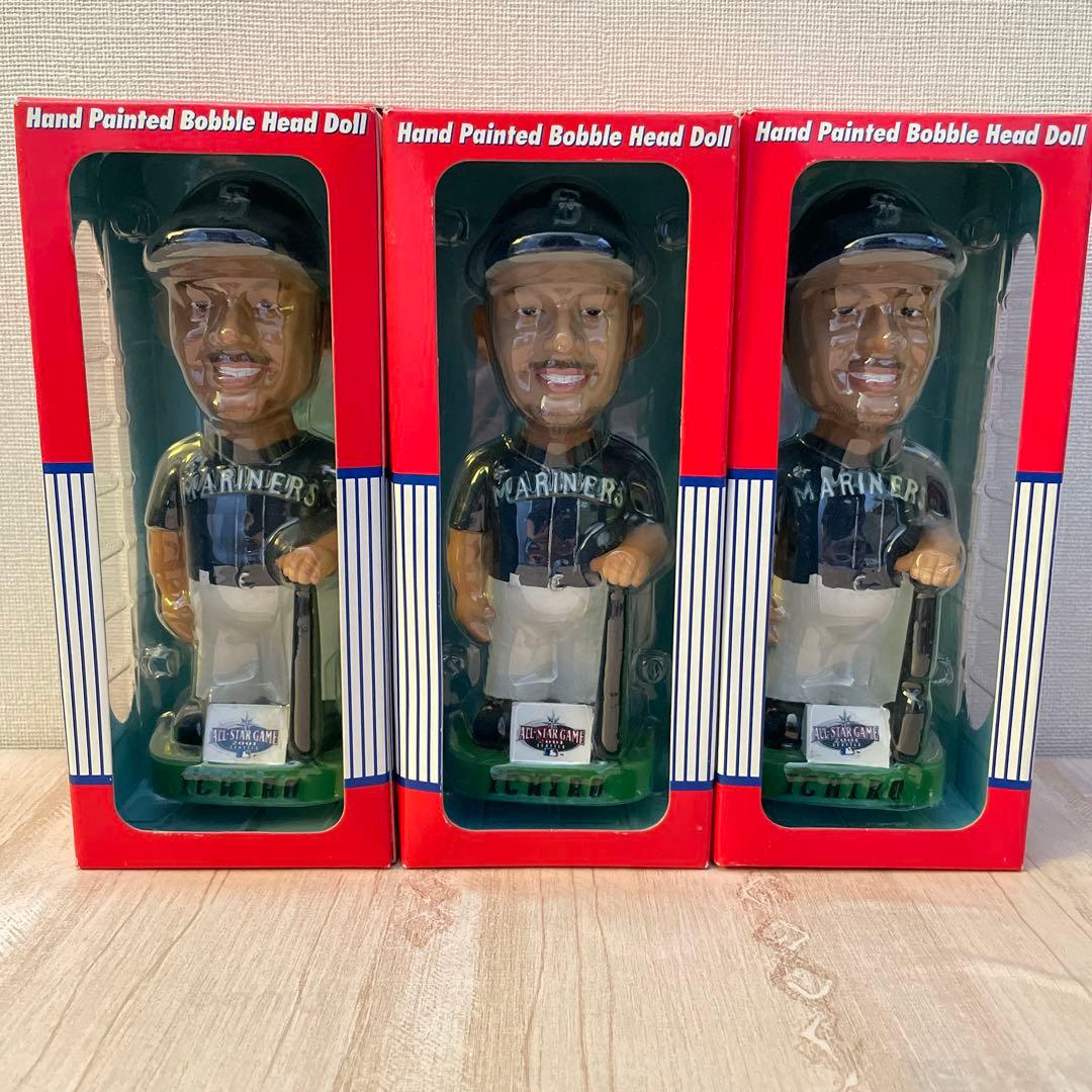 ボブルヘッド6体チケット付き・イチロー・マリナーズ・オールスターゲーム2001