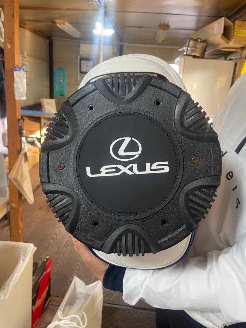 ※432　 LEXUS キャディバッグ ホワイト/ブルー