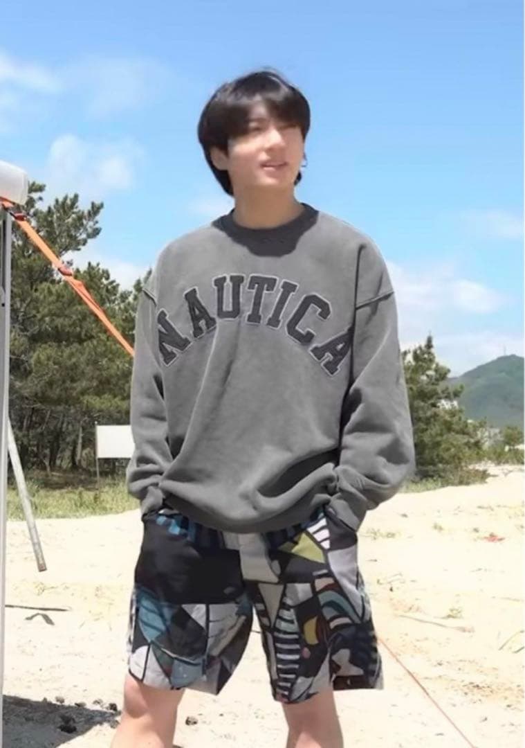 jungkook着用〜NAUTICA スウェット　XXL チャコールグレー