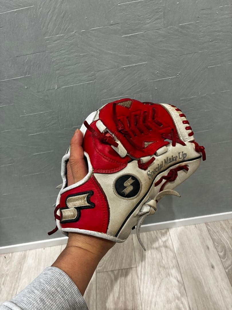 ssk Special Make Up 軟式グローブ レッド/ホワイト 内野手