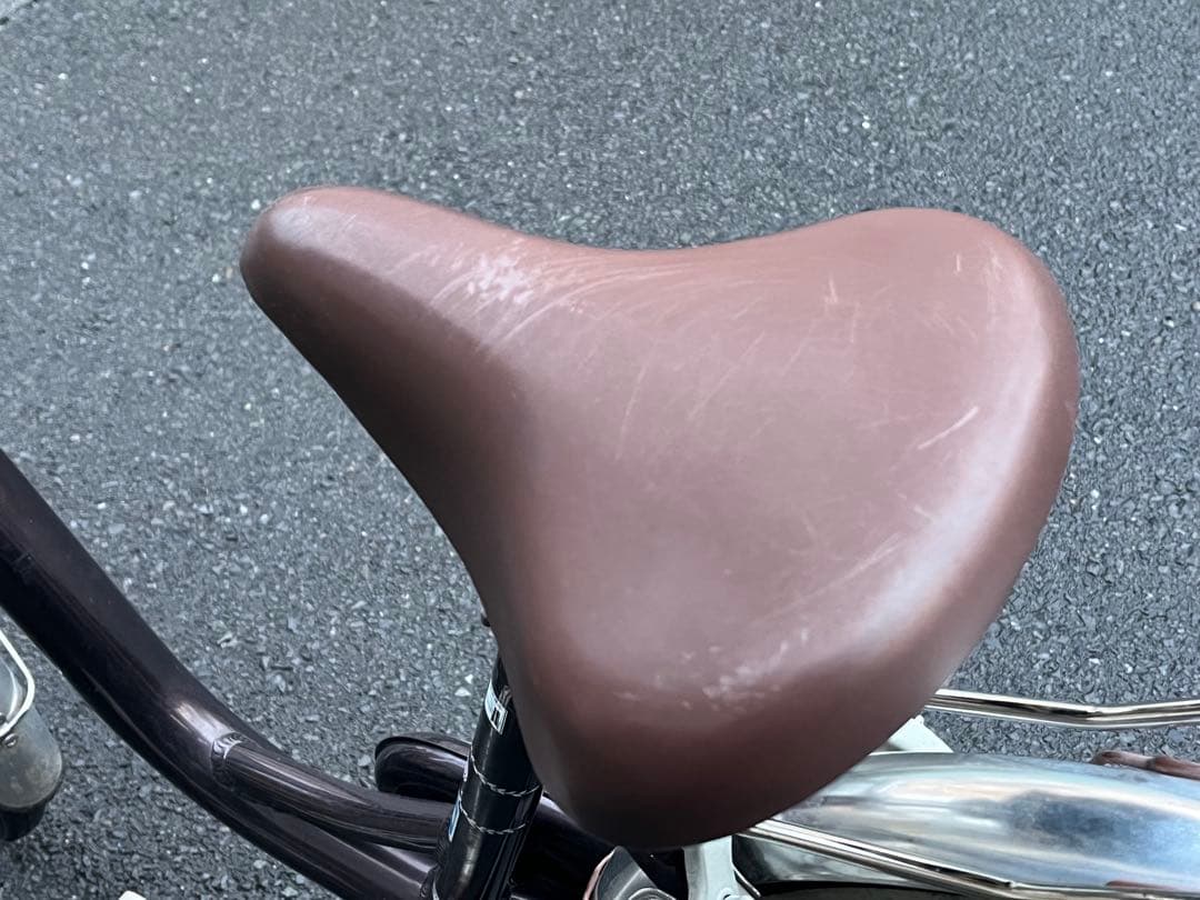 は*な様 中古LEDオートライト軽量アルミ自転車★26インチ★ブラウン★注※配達