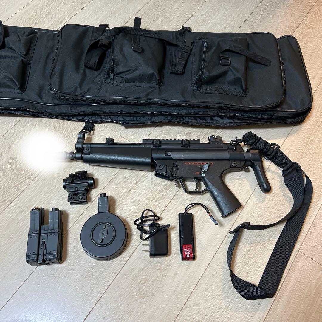 美品　東京マルイ 電動ガン MP5A5 ハイサイクルカスタム　バッテリー付