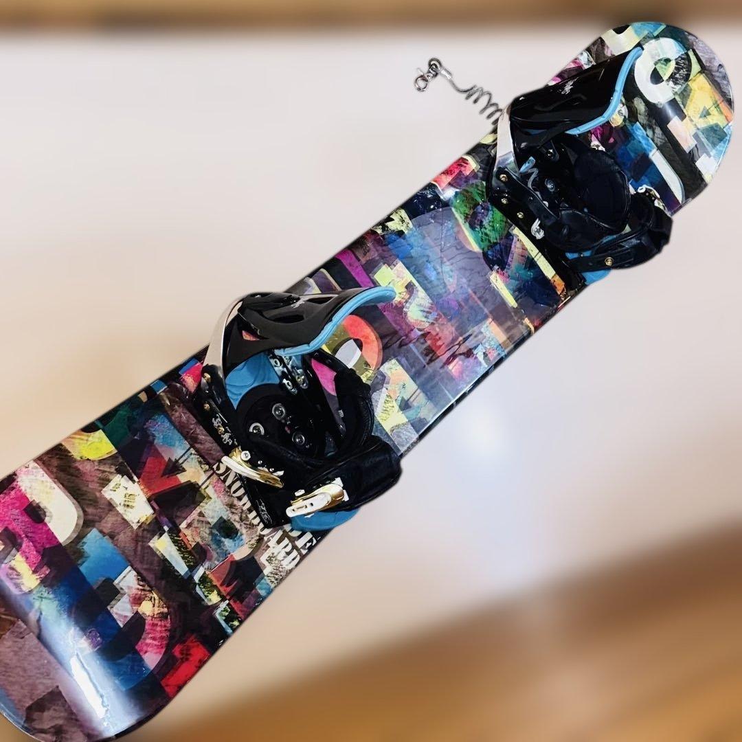 152cmカラフル スノーボード ビンディング付き格安特価初心者おすすめ