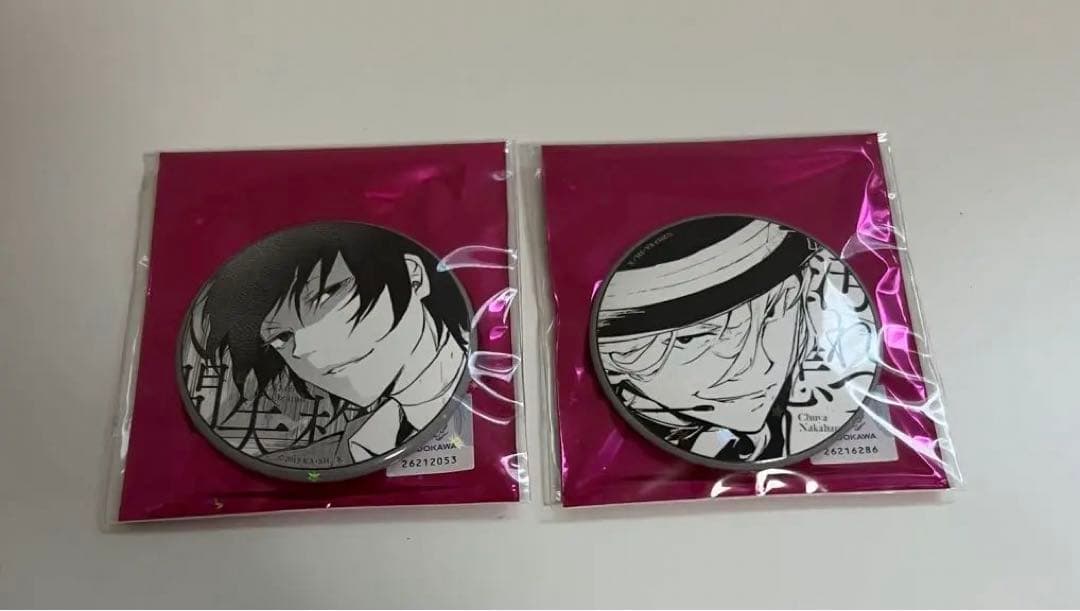 文豪ストレイドッグス 大博覧会 太宰治 中原中也 缶バッジ