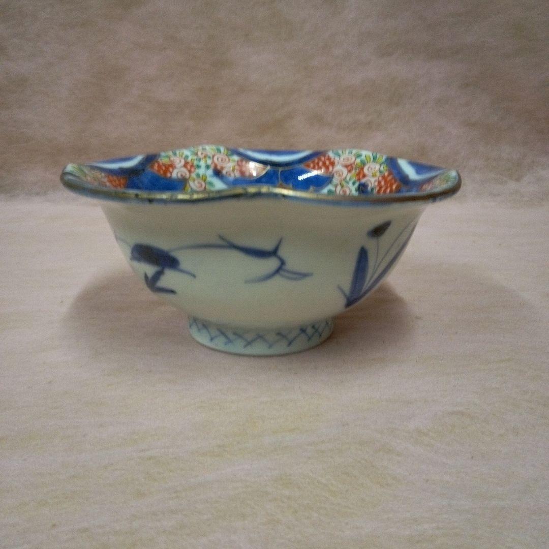 古伊万里　麒麟鳳凰文様錦三ツ鉢　古美術　古道具　骨董品