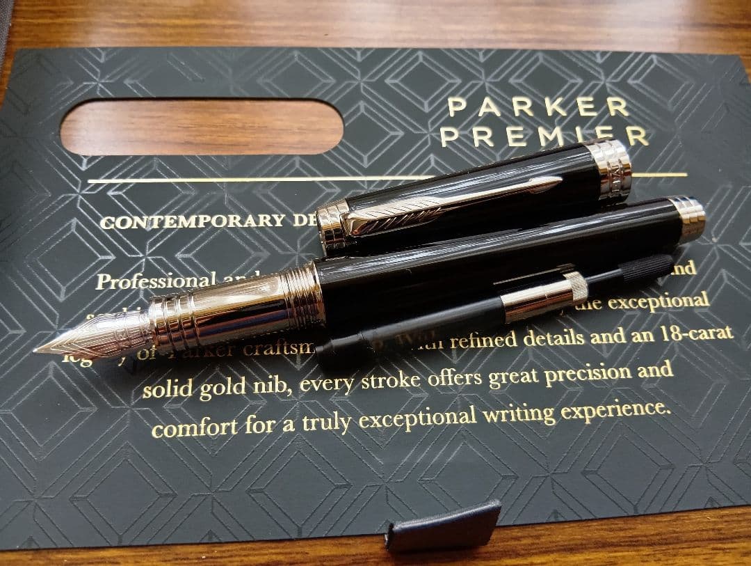 Parker 万年筆 Premier ラックブラックCT 18K