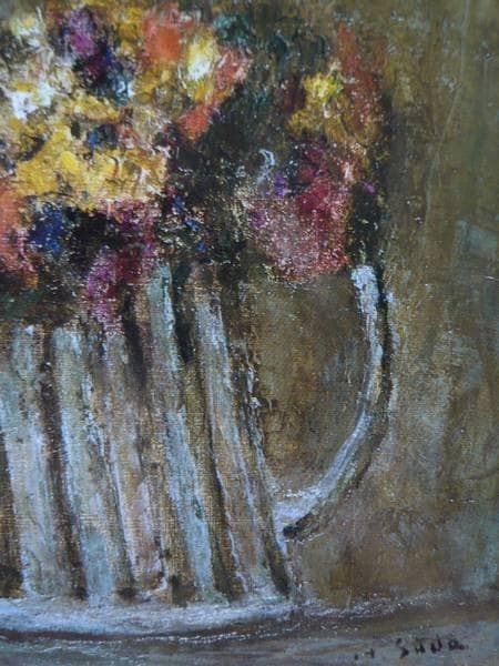 須田寿　縞の壷　レゾネより　状態良好　新品額・マット付