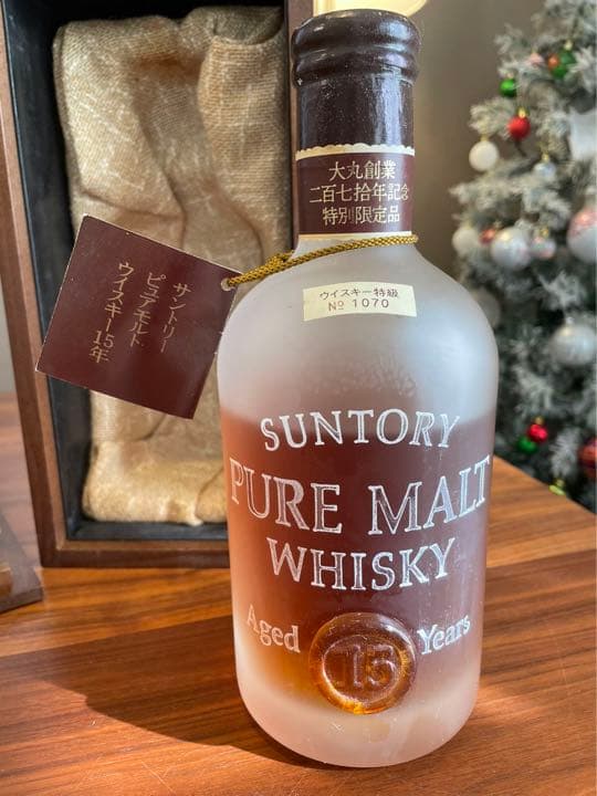 レア　サントリー　ピュアモルトウイスキー15年　大丸創業270年記念限定　箱付き