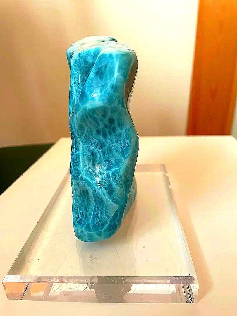 激レア！ラリマー原石　716g 鑑別書付き