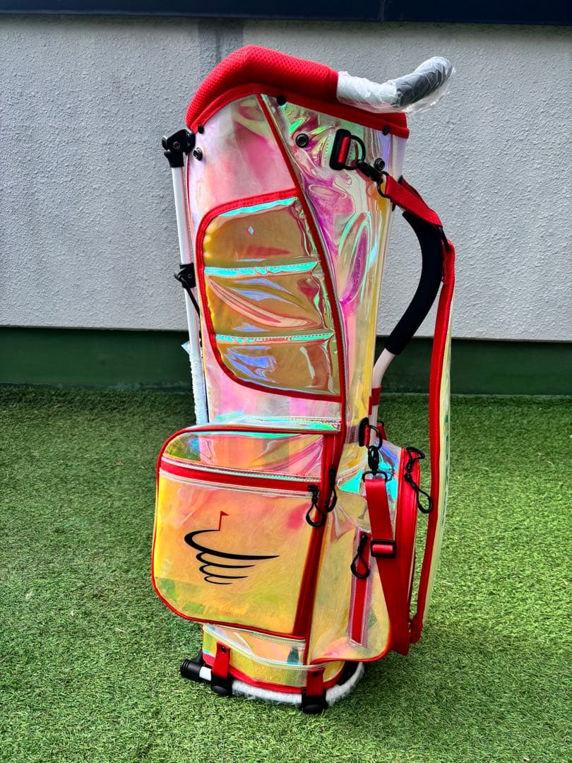 TDX スケルトン　スタンドキャディバッグ　新品　ゴルフバッグ　オーロラ　クリア