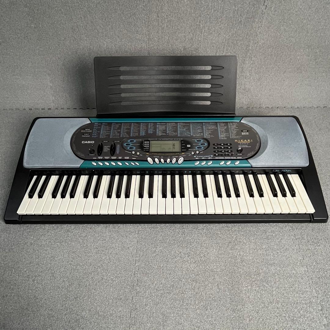 送料込み【美品】CASIO 光ナビゲーションキーボード　スタンド付　2点セット